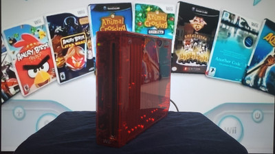 Nintendo Wii Console with AVE-HDMI / WiiDual Like / Clear Red - Fast Ship!
