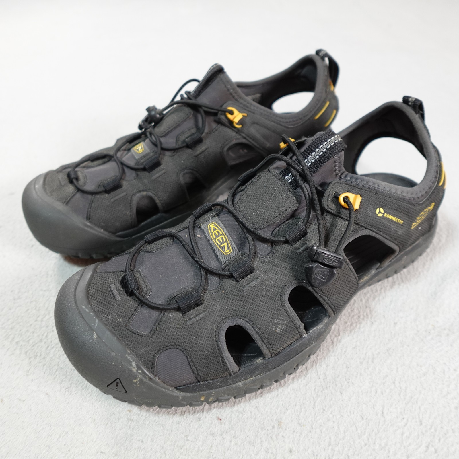 Sandali Keen uomo taglia 12 neri KONNECTFIT scarpe acqua acqua stop escursionismo outdoor