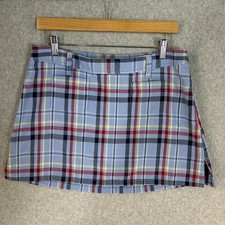 Abercrombie  Fitch Vntg Y2K Blue Plaid Micro Mini Skirt School Girl Prep Size 6