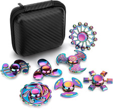 Metal Fidgets Spinners for Kids Adults 7 PCS, Cool Gagdets Finger Hand Spinners,