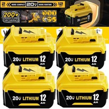4Pack For DeWalt 20V 20 Volt Max XR 12.0AH Lithium Ion Battery DCB206-2 DCB205-2