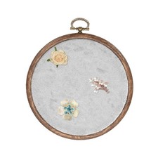 Wall Hanging Brooch Jewelry Storage 5.3" Pin Board for Decor Silver Gray