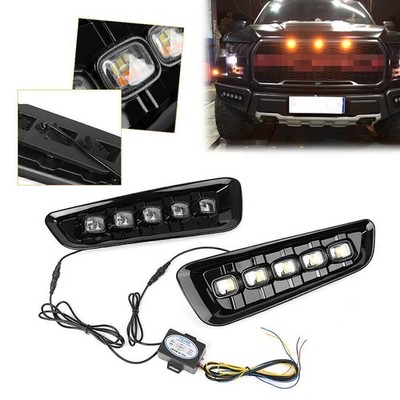 Paar LED Tagfahrlicht DRL Lampe für Ford F-150 2016 2017 2018 Raptor Weiß / Gelb