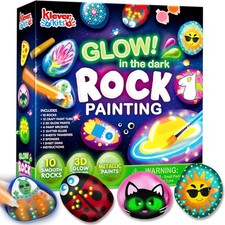 Rock Painting Kit- Glow in The Dark Rock Kit, Arts