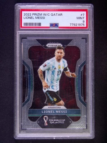 2022 Panini Prizm FIFA World Cup Lionel Messi #7 Argentina PSA 9
