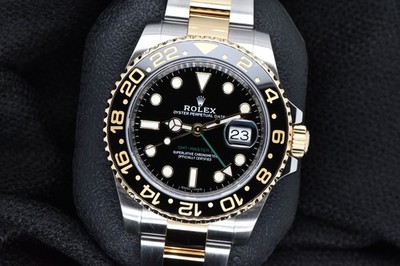 2018 Rolex GMT-Master II 18K Two Tone YG Steel Black Dial