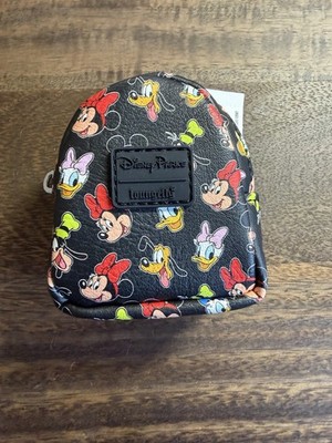 Disney Park Loungefly 2026 Black Mickey & Friends Mini Backpack