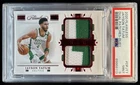 2020-21 Panini Flawless Jayson Tatum Dual Patches Ruby #/15 Celtics PSA 9