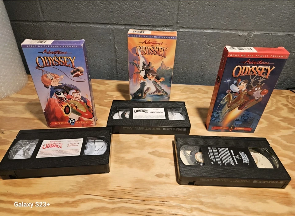Adventures In Odyssey VHS 5 Tapes Flight, Watch, Christmas, Harm, Avalanche Kids - Image 2 of 4