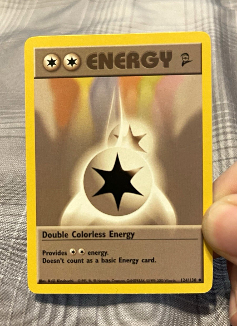 Pokémon TCG Double Colorless Energy 124/130 2nd Edition Uncommon LP