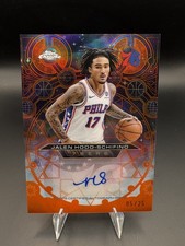 2025-26 Topps Chrome Jalen Hood-Schifino AUTO Orange Refractor /25 #05 76ers 🔥