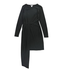 bar III Womens Solid Asymmetrical Dress