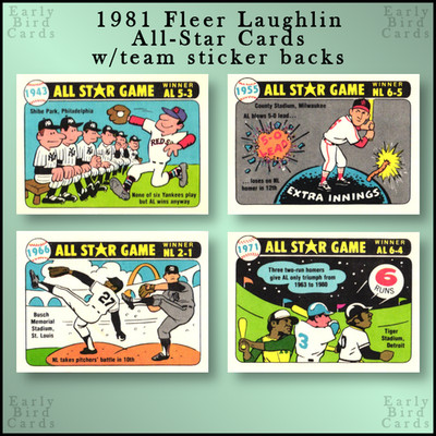 1981 Fleer Laughlin All Star Game (1933-1980) / Pick Your Cards / Buy2+ Save10%