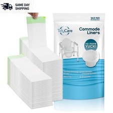96 Unscented Disposable Commode Liners - Universal Fit for Portable Toilets