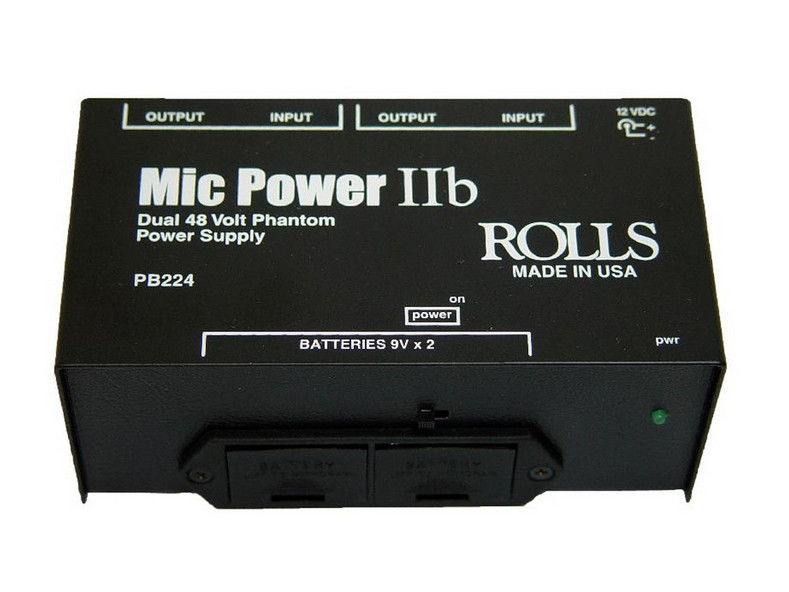 2-канальный Портативный фантомный адаптер питания Rolls PB224 на батарейках 17990₽
