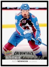 2021-22 Upper Deck Credentials Alex Newhook Card Rookie Arrivals   #RA-9. rookie card picture