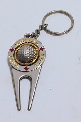 UNBRANDED VINTAGE CANADA GOLF SPINNER SPINNING DIVOT TOOL 2.5  KEYCHAIN