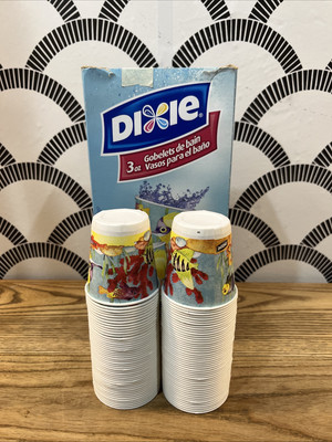 2008 Dixie 3 Oz Paper Bathroom Cups Tropical Fantasy Fish Discontinued 93 cups