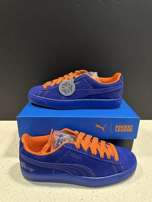 Size 4 PUMA Suede Rocket League Jr Lace Up Youth Boys Blue Sneakers Shoes 399443