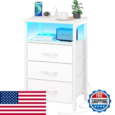 Yoobure Nachttisch Ladestation 16 Farben LED Nachttisch USB Anschlüsse und - Bild 1 von 4