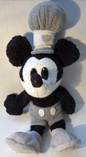 2000 Mickey Mouse Steam Boat Willie Walt Disney Black and White plush