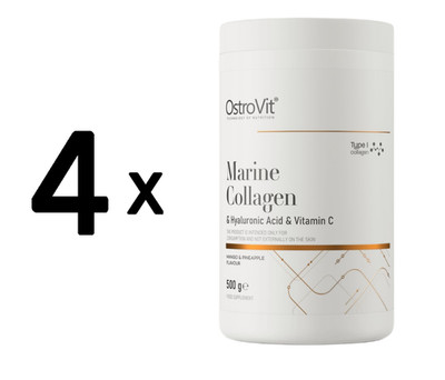 4 x OstroVit Marine Collagen & Hyaluronic Acid & Vitamin C, (70,00 EUR/kg)