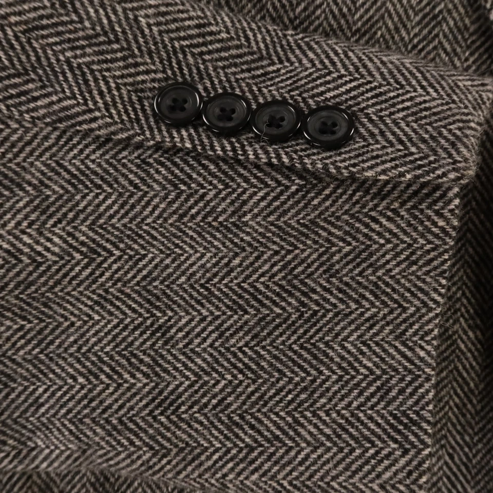 Chaqueta de tweed de colección M negra blanca espiga 100 % lana merino corderos Blazer 42R Foto 4 de 4