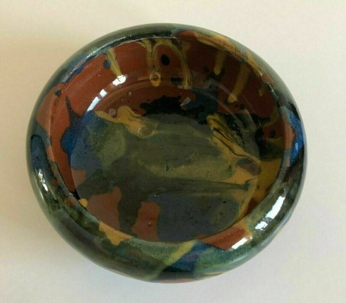 Antique Peters & Reed Marbleized Marbelized Low Bowl - Picture 3 of 4