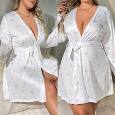 Women's Plus Size Soft Lightweight Bath Robes Knee Length Loungewear Sleepwear