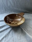 Vintage Heager USA pottery brown ashtray