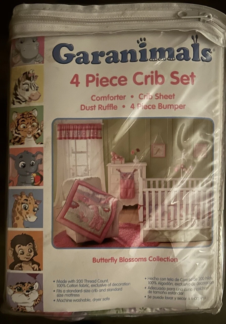 Graranimals 4 Piece Crib Set (Pink)