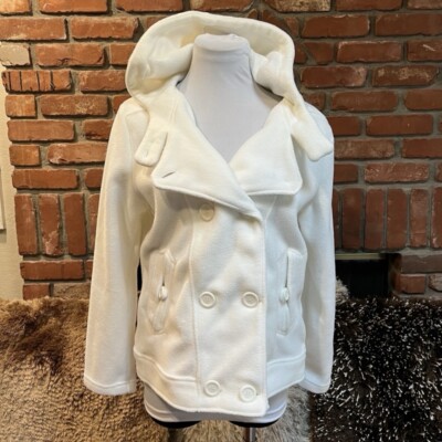 Modern CHIC Creazioni Effici sz M Versatile White Hooded Hoodie Layering Jacket