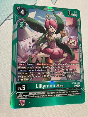 Lillymon Ace BT14-049 SR Digimon CCG | Blast Ace Near Mint