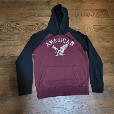 American Eagle Hoodie Hooded Sweatshirt Men’s Size XS Navy Red