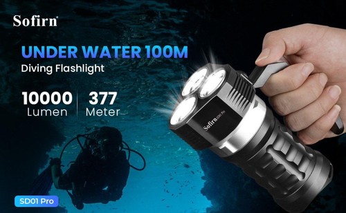 Sofirn Sd05 Torcia Subacquea Xhp50.2 Super Luminosa 3000lm 21700 Batteria Di - Foto 7 di 24