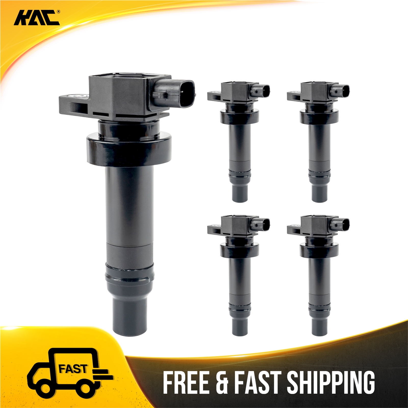 4Pcs Ignition Coil UF636 For Hyundai Kia Soul 1.6L 2010 2011 27301-2B010