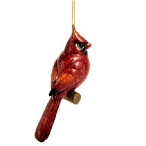 Adorno colgante pájaro cardenal rojo 4" poliestireno - Imagen 9 de 10