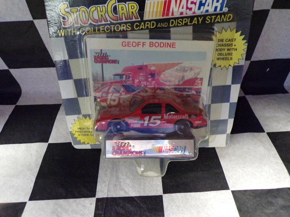 Geoff Bodine #15 Motorcraft 1:64 Scala Stock Auto Nascar Racing Champions W/ - Immagine 2 di 4