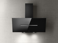 Cappa Cucina Aspirante a Parete Larghezza 90 cm in Vetro Nero Elica PRF0166933