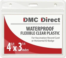 Fast Shipping! WATERPROOF 4" x 3" Sleeve Protector vaccination card holder ID