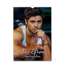 Zac Efron Full photo calendar 2027/28 personalised Choose Start