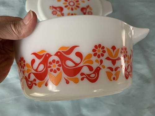 Vintage Pyrex Friendship Casserole Dish 2.5 Quart 475-B + Lid Red Birds Lovely! - Picture 14 of 14