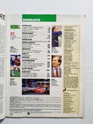 Guerin Sportivo N°37-1991 - Avec Film Van Basten, Maradona, Albertini, Pub Baggio