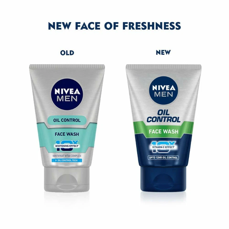 6x Nivea Men Oil Control Face Wash 10x Vitamina C, 100 ml (Pack de 6) Foto 2 de 4