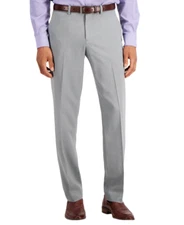 Perry Ellis Portfolio Men's Modern-Fit Performance Dress Pants (Alloy, 30Wx32L)
