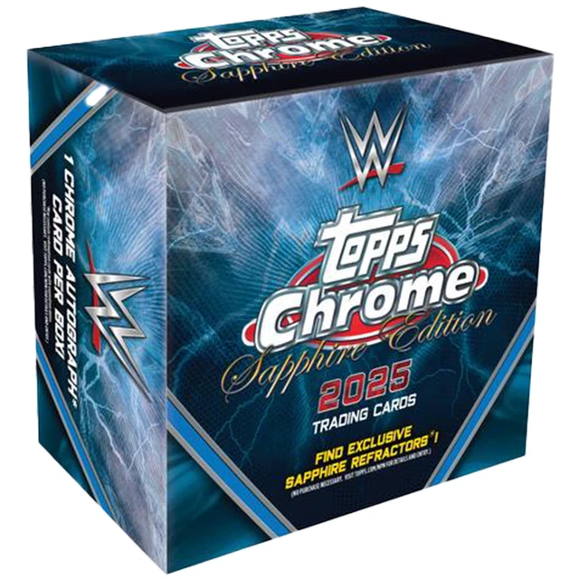 2025 Topps Chrome Sapphire Edition WWE Hobby Box Factory Sealed 1 AUTO