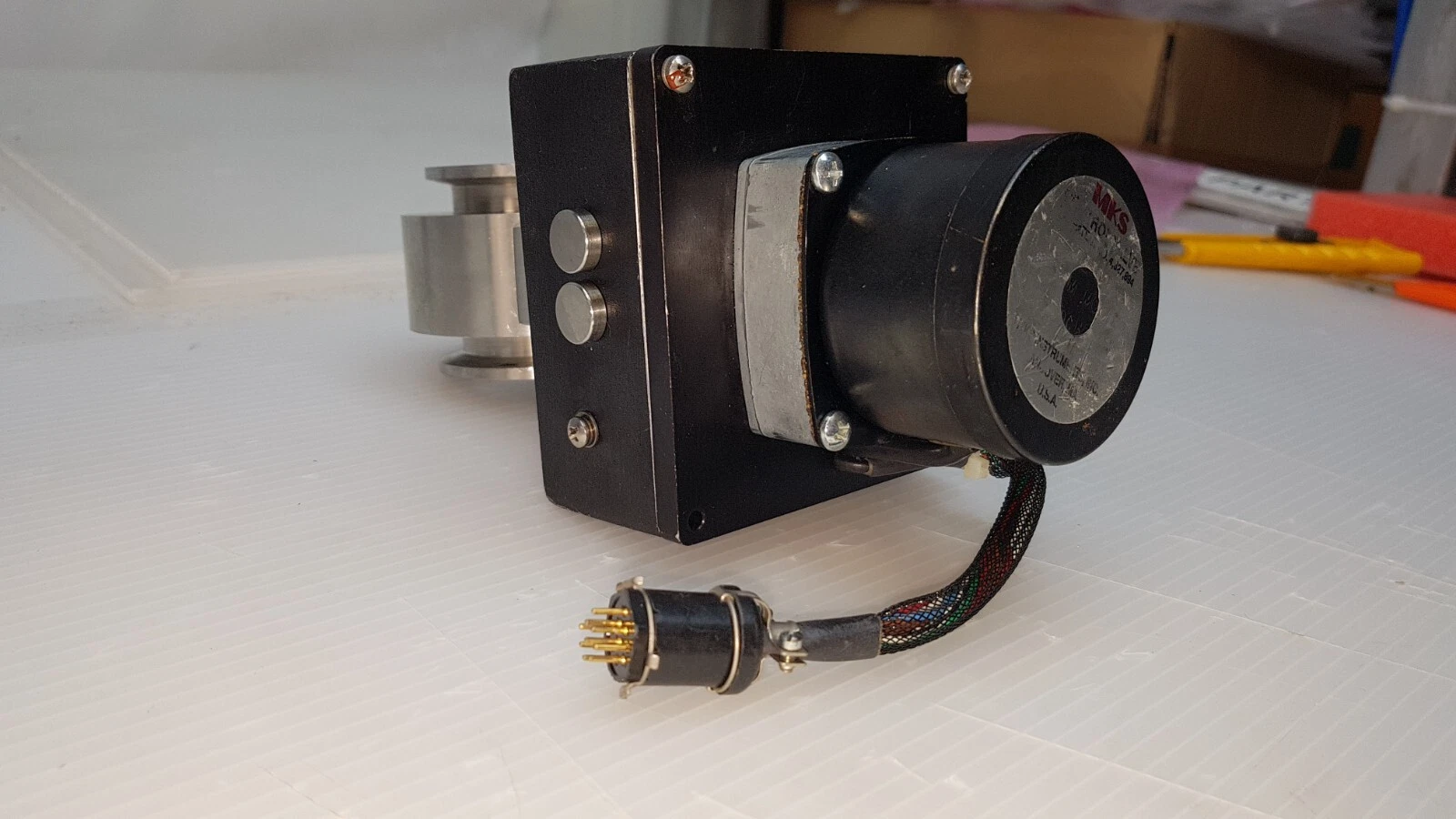 MKS 253A throttle valve actuator and motor with braided connector lead