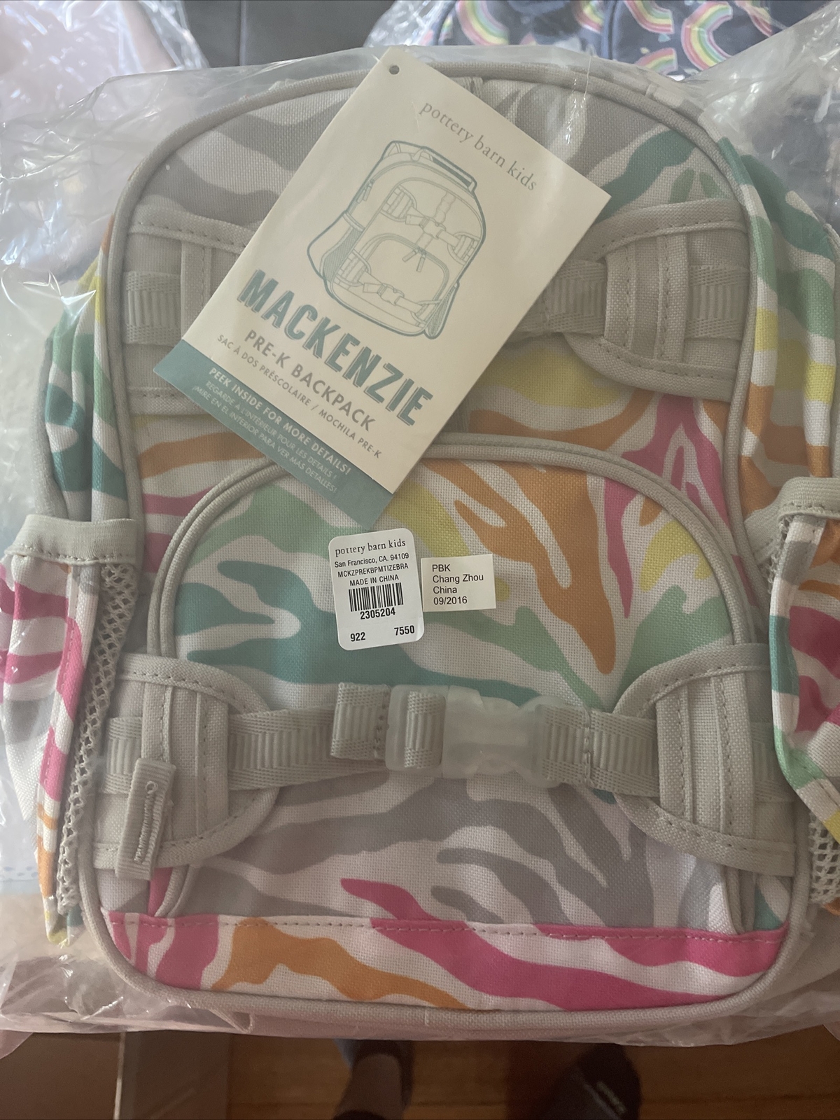 PONY ZAINO scuola ceramica fienile Pre k RAINBOW ZEBRA mini borsa regalo Disney viaggio.