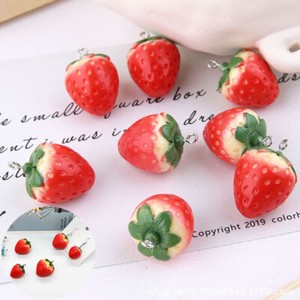 30~32mm Resin 3D Strawberry Charms w/ Loop Bumpy Cute Fruit Dangle Pendants X10 30~32mm Resin 3D Strawberry Charms w/ Loop Bumpy Cute Fruit Dangle Pendants X10