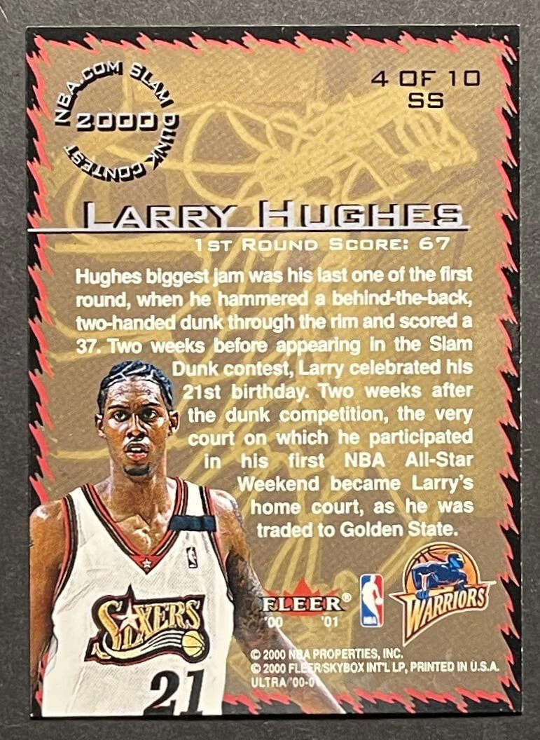 2000-01 Fleer Ultra Slam Show Larry Hughes SS4 Basketball Card 